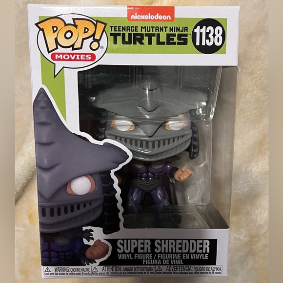 Funko Pop! Movies: Teenage Mutant Ninja Turtles Super Shredder #1138 Nickelodeon - Picture 1 of 3